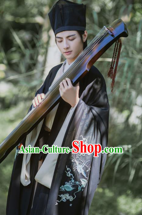 Chinese Ancient Nobility Childe Hanfu Clothing Traditional Jin Dynasty Scholar Replica Costume for Men