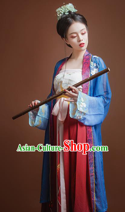 Chinese Traditional Song Dynasty Young Lady Hanfu Dress Ancient Court Princess Replica Costume for Women
