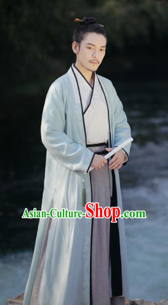 Traditional Chinese Song Dynasty Nobility Childe Hanfu Clothing Ancient Swordsman Replica Costumes for Men