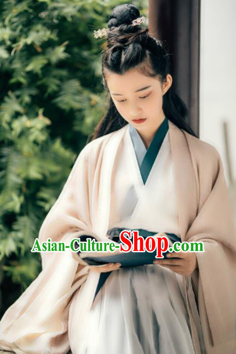 Traditional Chinese Jin Dynasty Female Swordsman Hanfu Dress Ancient Court Princess Replica Costumes for Women