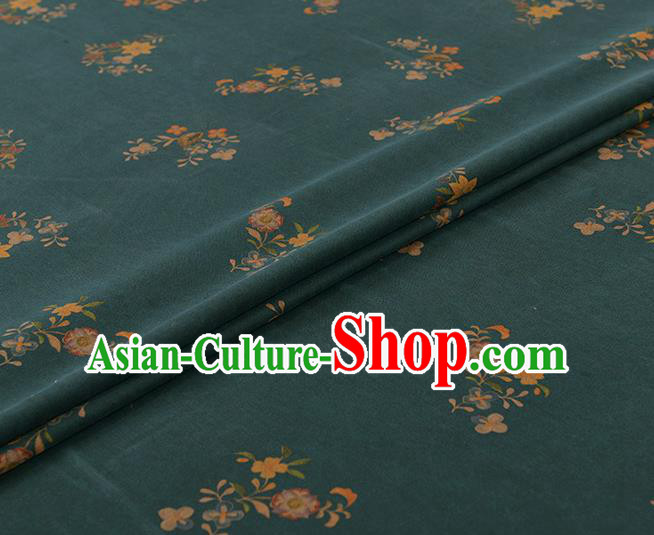 Chinese Classical Pattern Design Atrovirens Gambiered Guangdong Gauze Traditional Asian Brocade Silk Fabric