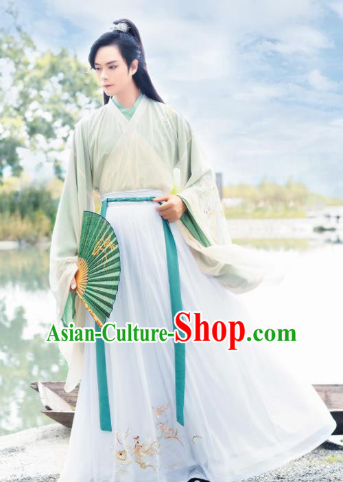 Chinese Ancient Prince Hanfu Clothing Antique Traditional Southern and Northern Dynasties Swordsman Historical Costume for Men