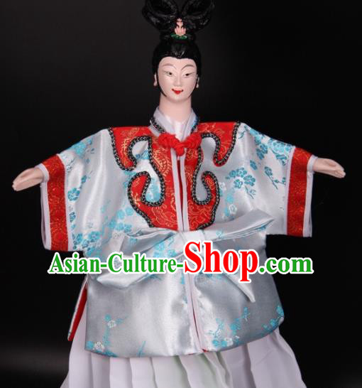 Traditional Chinese Handmade Madam White Snake Bai Suzhen Puppet String Puppet Wooden Image Marionette Puppets Arts Collectibles