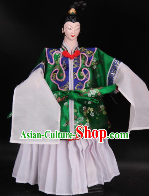 Traditional Chinese Handmade Madam White Snake Xiao Qing Puppet String Puppet Wooden Image Marionette Puppets Arts Collectibles