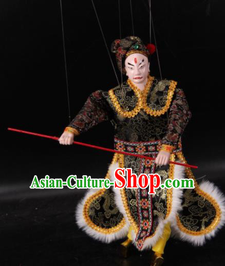 Traditional Chinese Handmade Wu Song Fought Tiger Puppet Marionette Puppets String Puppet Wooden Image Arts Collectibles