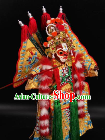 Traditional Chinese Monkey King Sun Wukong Marionette Puppets Handmade Puppet String Puppet Wooden Image Arts Collectibles