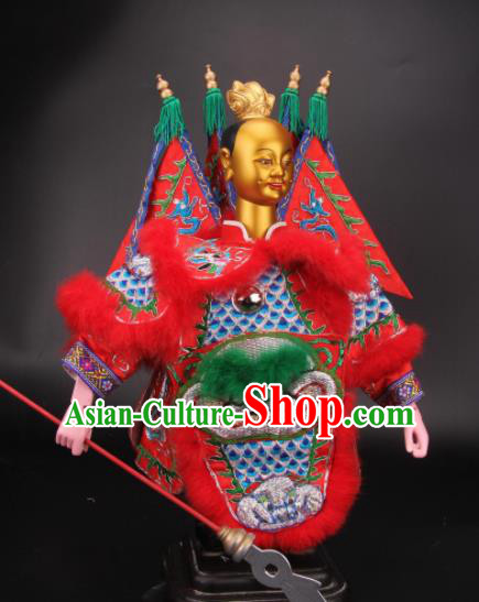 Traditional Chinese Ne Zha Marionette Puppets Handmade Puppet String Puppet Wooden Image Arts Collectibles