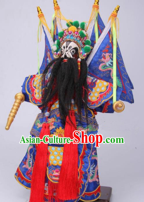 Traditional Chinese General Yuchi Gong Marionette Puppets Handmade Puppet String Puppet Wooden Image Arts Collectibles