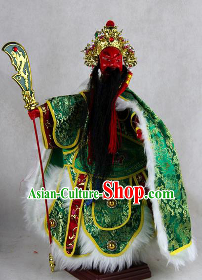 Chinese Traditional Beijing Opera Guan Yu Marionette Puppets Handmade Puppet String Puppet Wooden Image Arts Collectibles