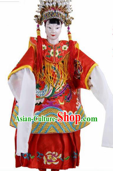 Chinese Traditional Bride Marionette Puppets Handmade Puppet String Puppet Wooden Image Arts Collectibles