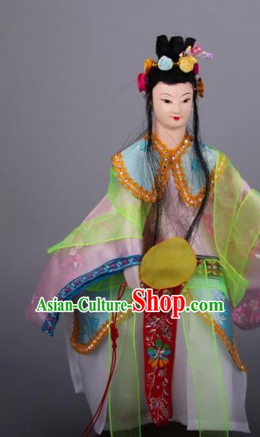 Traditional Chinese Pink Beauty Marionette Puppets Handmade Puppet String Puppet Wooden Image Arts Collectibles