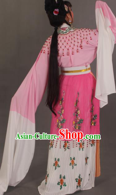 Traditional Chinese Beijing Opera Actress Pink Dress Ancient Court Princess Costumes for Women