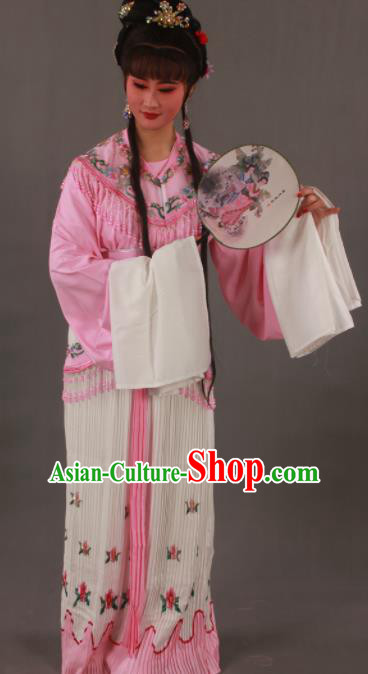 Traditional Chinese Peking Opera Actress Pink Dress Ancient Court Princess Costumes for Women