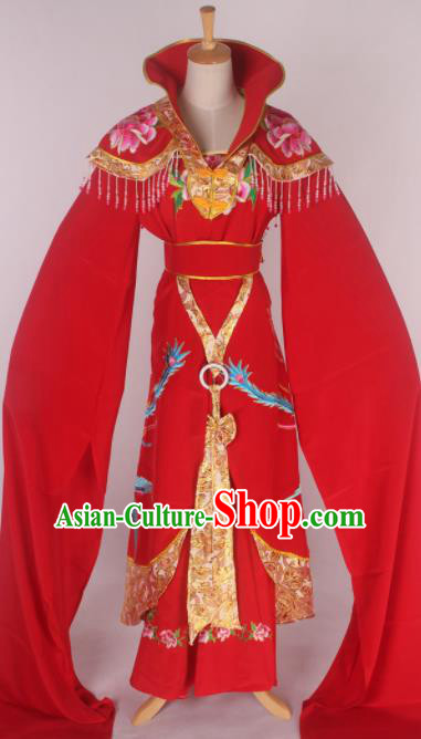 Chinese Traditional Shaoxing Opera Queen Red Dress Ancient Peking Opera Actress Costume for Women