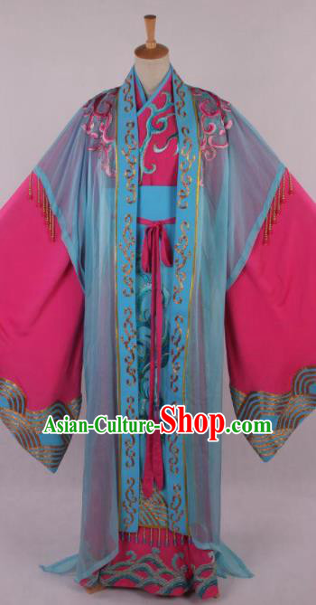 Chinese Traditional Beijing Opera Actress Rosy Dress Ancient Peking Opera Court Queen Costume for Women