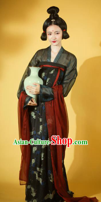 Chinese Ancient Drama Palace Lady Hanfu Dress Traditional Tang Dynasty Las Meninas Replica Costumes for Women