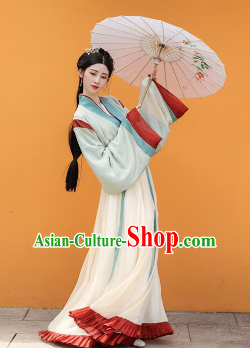 Chinese Ancient Drama Hanfu Dress Traditional Jin Dynasty Court Princess Replica Costumes for Women