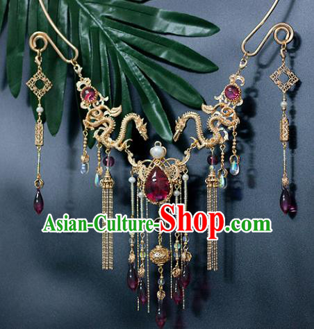 Chinese Ancient Princess Jewelry Accessories Hanfu Tassel Necklace for Women