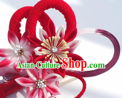 Japanese Geisha Kimono Hair Claw Tassel Hairpins Traditional Yamato Hair Accessories for Women