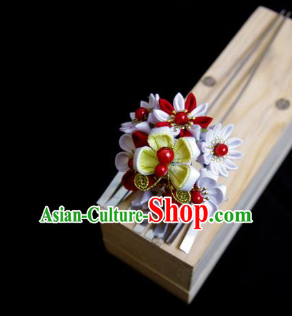 Japanese Geisha Kimono Butterfly Hairpins Traditional Yamato Hair Accessories for Women