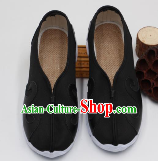 Chinese Traditional Martial Arts Kung Fu Black Shoes Tai Chi Taoist Priest Shoes for Men