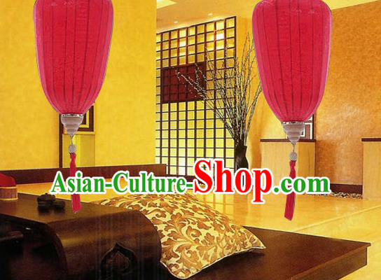 Chinese Traditional Spring Festival Rosy Hanging Lantern Wedding Handmade Palace Lanterns