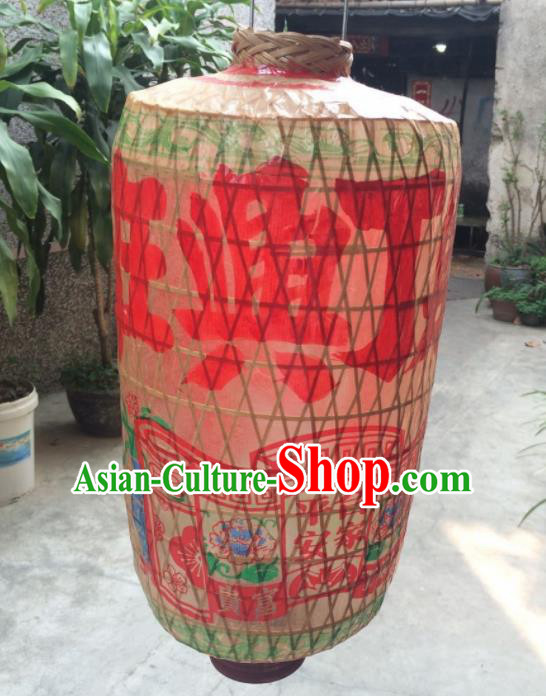 Chinese Traditional New Year Hanging Lantern Handmade Bamboo Weaving Palace Lanterns