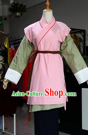 Chinese Ancient Drama Village Girl Costumes Traditional Song Dynasty Maidservants Dress for Women
