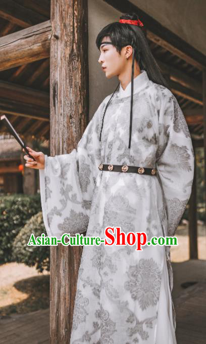 Traditional Chinese Ming Dynasty Childe Hanfu Clothing Ancient Prince Swordsman Replica Costumes for Men