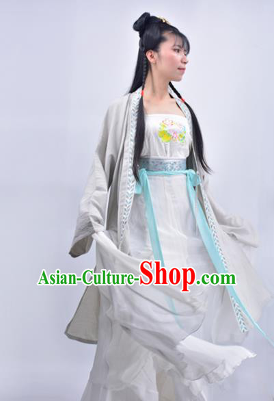 Chinese Traditional Song Dynasty Country Lady Replica Costumes Ancient Village Girl Hanfu Dress for Women