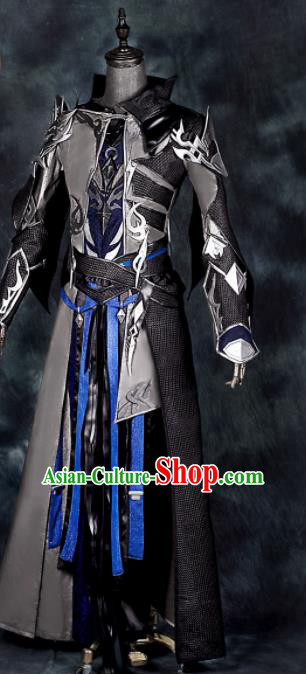 Chinese Ancient Drama Cosplay General Armor Clothing Traditional Hanfu Swordsman Costume for Men
