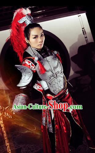 Chinese Ancient Cosplay Knight Armor Clothing Traditional Hanfu Swordsman Costume for Men