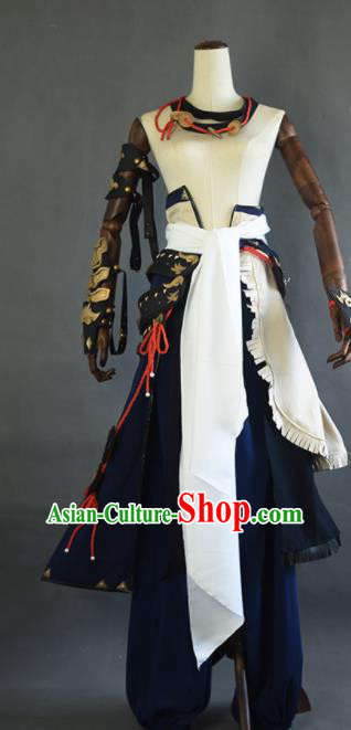 Chinese Ancient Cosplay Beggar Knight Clothing Traditional Hanfu Swordsman Costume for Men