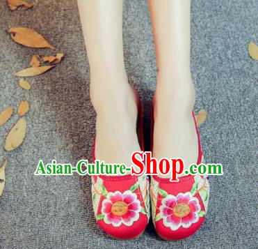 Asian Chinese Dance Embroidered Shoes Traditional Hanfu Shoes National Cloth Shoes for Women