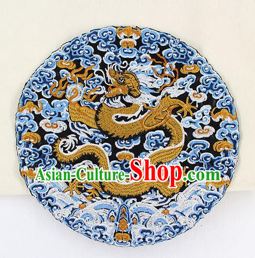 Chinese Ancient Handmade Embroidered Dragon Patch Traditional Embroidery Appliqu Craft for Women