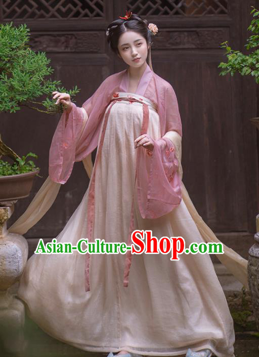 Chinese Ancient Tang Dynasty Imperial Consort Hanfu Dress Traditional Court Princess Costumes for Women
