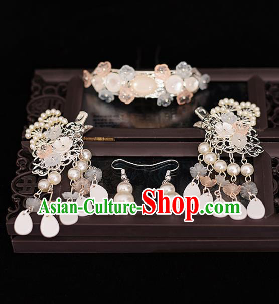 Chinese Ancient Bride Hair Claws Hairpins Traditional Hanfu Wedding Hair Accessories for Women
