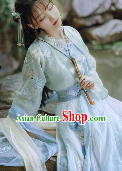 Traditional Chinese Song Dynasty Palace Hanfu Dress Ancient Nobility Lady Replica Costumes for Women