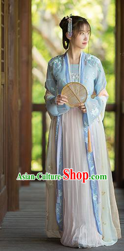 Traditional Chinese Song Dynasty Court Maid Hanfu Dress Ancient Nobility Lady Replica Costumes for Women