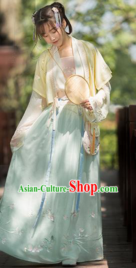 Traditional Chinese Song Dynasty Maidservants Hanfu Dress Ancient Young Lady Replica Costumes for Women