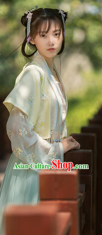 Traditional Chinese Song Dynasty Maidservants Hanfu Dress Ancient Young Lady Replica Costumes for Women