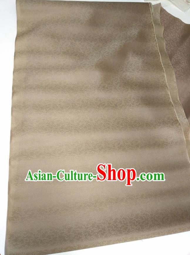 Asian Chinese Traditional Pattern Design Brown Brocade Silk Fabric China Hanfu Satin Material