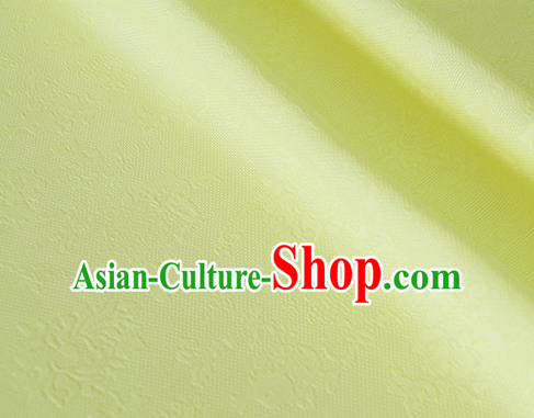 Asian Chinese Traditional Pattern Design Light Yellow Silk Imitation China Qipao Silk Fabric Material