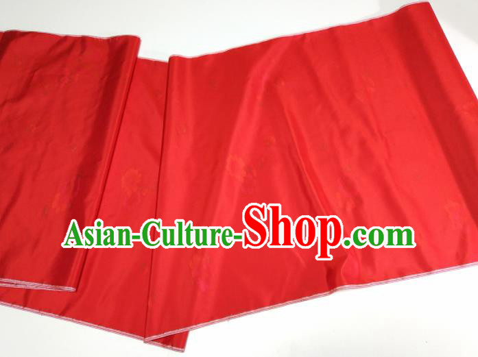 Asian Chinese Traditional Pattern Design Red Silk Fabric China Hanfu Silk Material