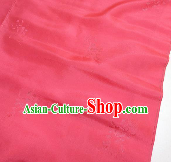 Asian Chinese Traditional Pattern Design Watermelon Red Silk Fabric China Hanfu Silk Material