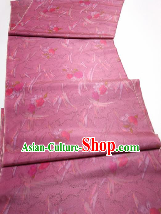 Chinese Traditional Pattern Design Amaranth Silk Fabric Asian China Hanfu Silk Material