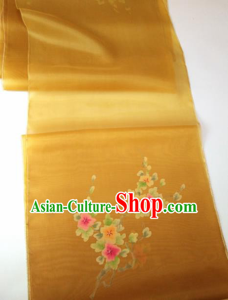 Chinese Traditional Flowers Pattern Design Brown Silk Fabric Asian China Hanfu Silk Material