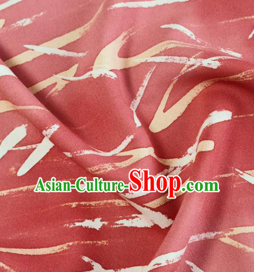 Chinese Traditional Classical Pattern Design Red Silk Fabric Asian China Cheongsam Silk Material