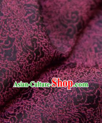 Chinese Traditional Clouds Pattern Design Amaranth Silk Fabric Asian China Hanfu Mulberry Silk Material