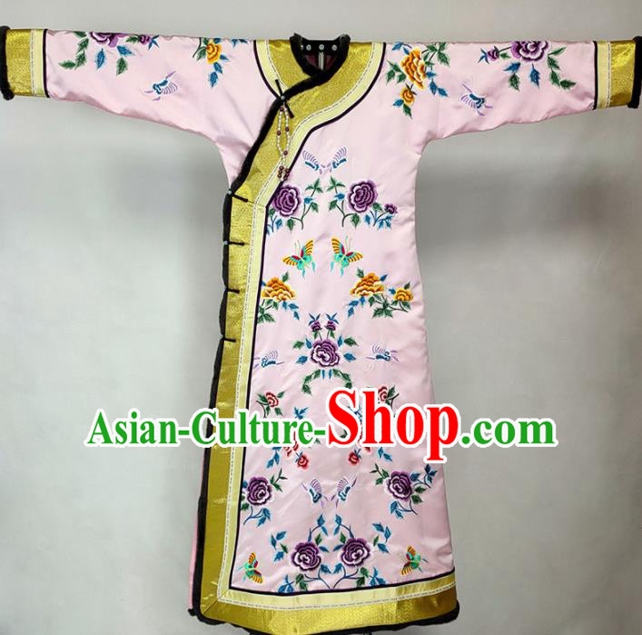 Chinese Traditional Manchu Court Lady Dress Ancient Qing Dynasty Imperial Consort Costumes for Women